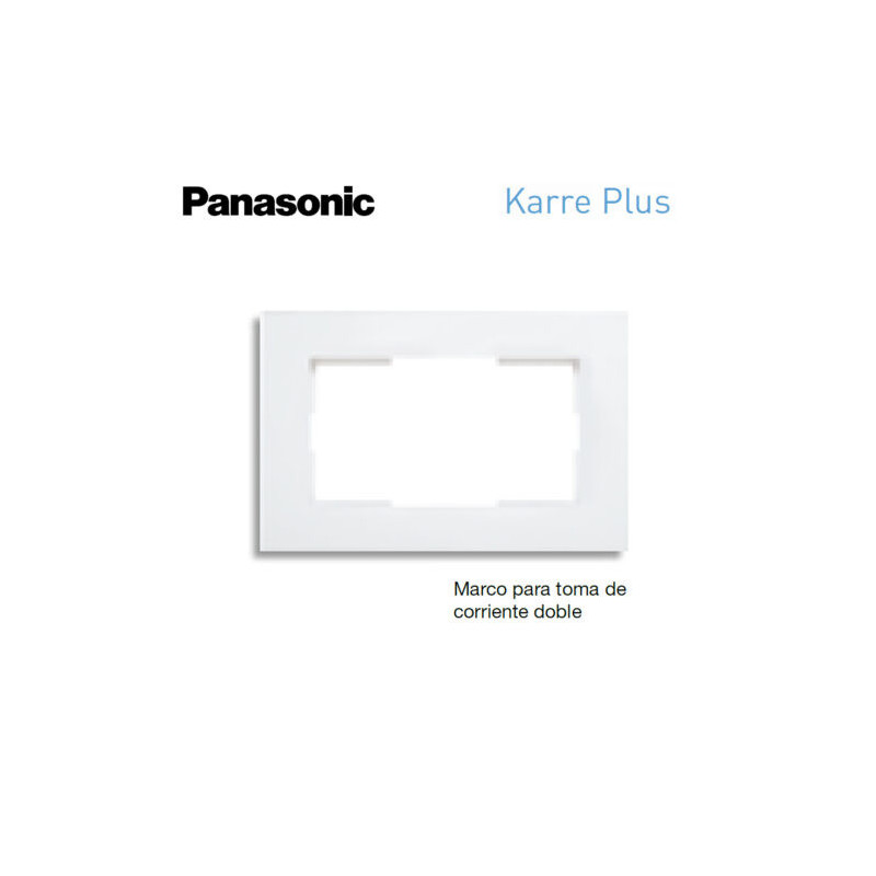 Marco para toma de corriente doble Blanco Polar Viko Panasonic Karre Plus WKTF00092WH