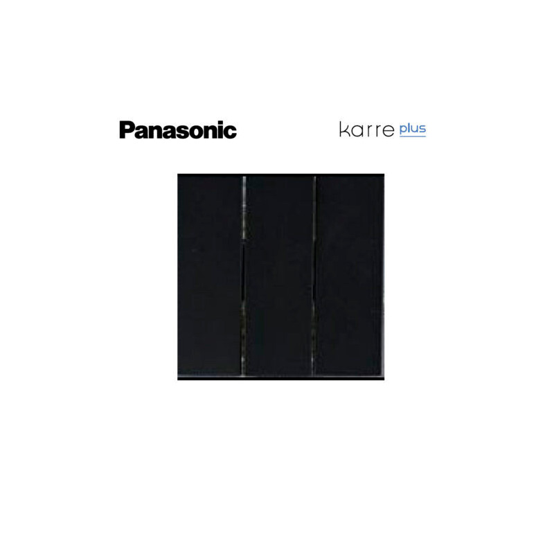 Teclas negras partidas para interruptor triple  Viko Panasonic Karre Plus WKTR00151BL