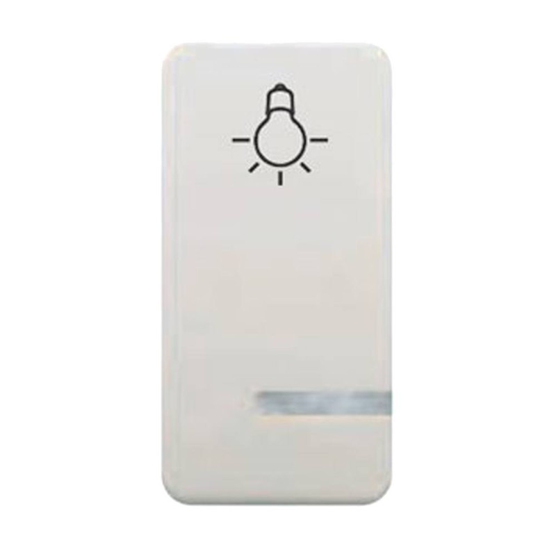Tecla pulsador luz estrecha con visor BJC Sol Color Blanco 16717-L (Compatibles con la series BJC Sol, Rehabitat Lineal