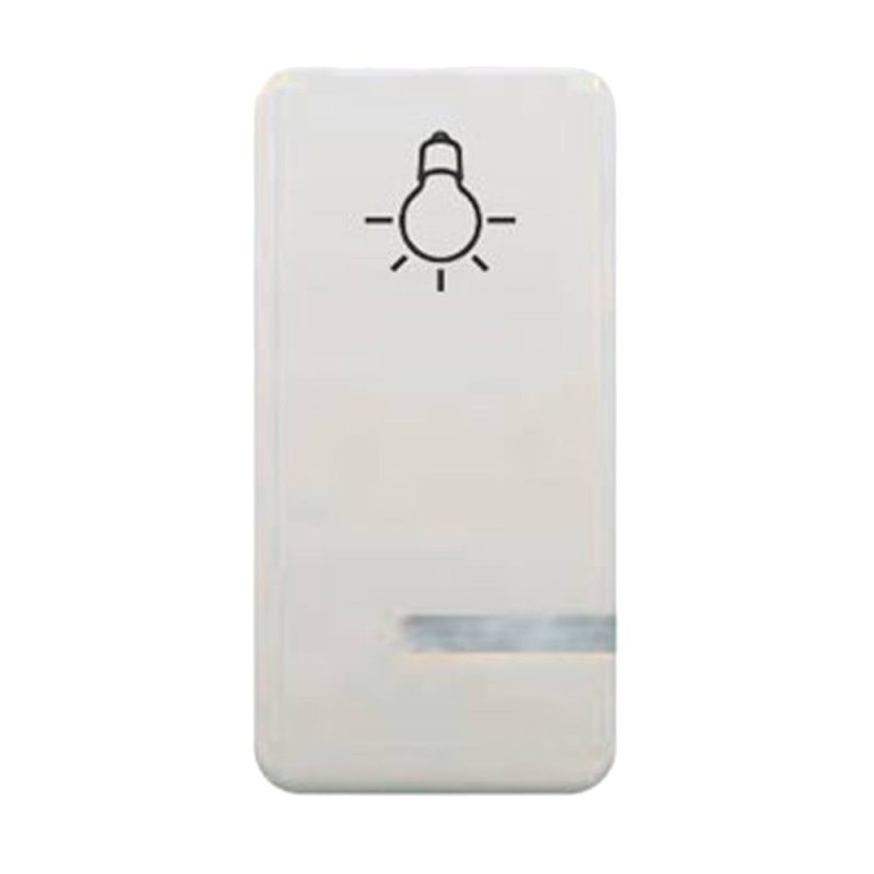 Tecla pulsador luz estrecha con visor BJC Sol Color Blanco 16717-L (Compatibles con la series BJC Sol, Rehabitat Lineal