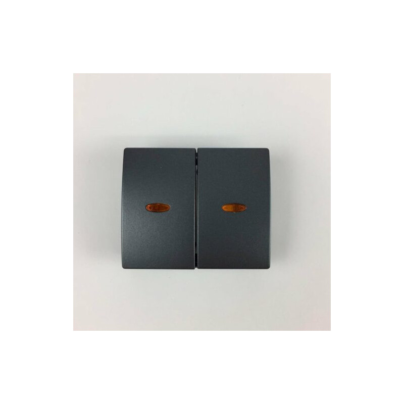 Tecla doble interruptor con visor BJC Iris e Iris Plus 18709-L