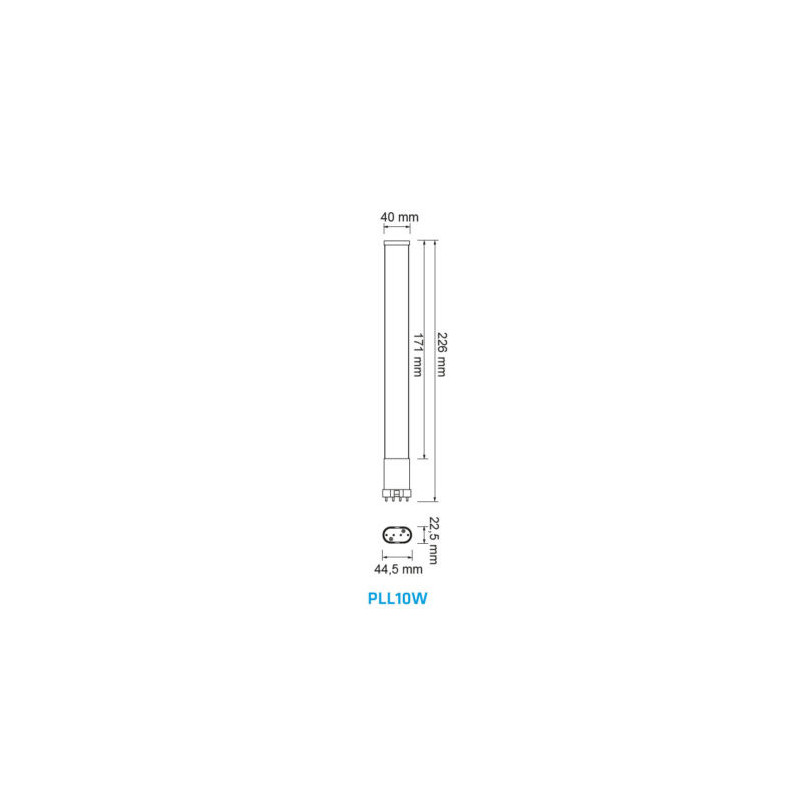 Tubo de led 2G11 10W 20 chips SMD5630 Threeline