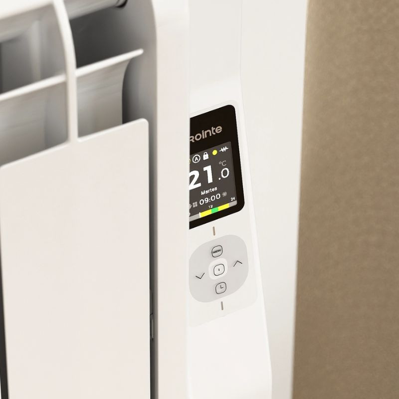 Emisor eléctrico KYROS Short bajo ventana de Rointe 12 elementos blanco