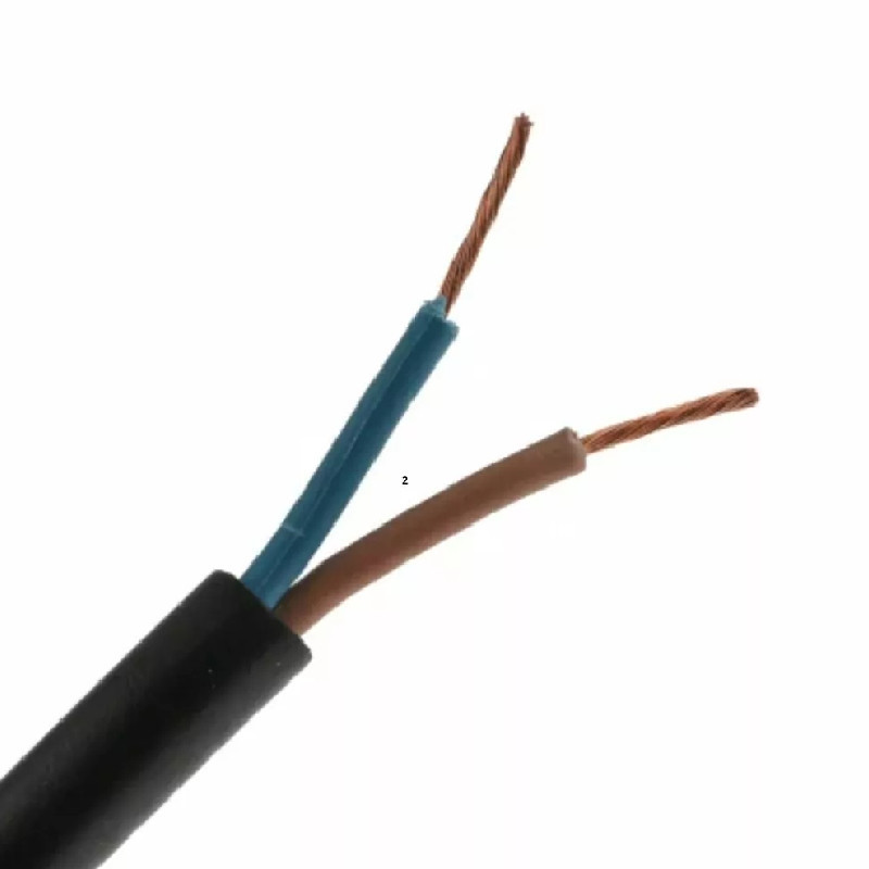 Manguera eléctrica H05VV-F blanca/negra 2 x 0,75 mm²