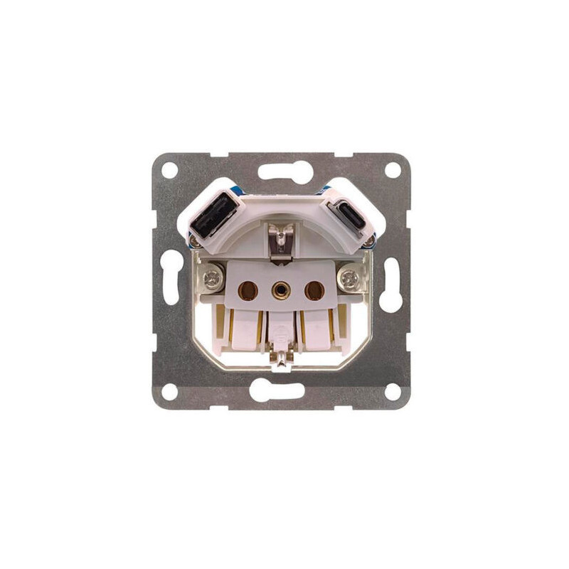 Base de enchufe con doble cargador USB-.A + USB-C de  BJC 18524-USBC