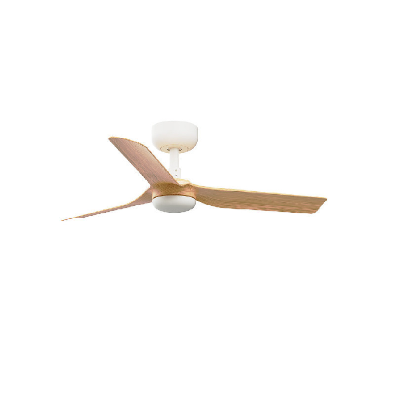 Ventilador blanco con 3 palas de madera Mini Punt S con diámetro 9000 mm Faro 33821