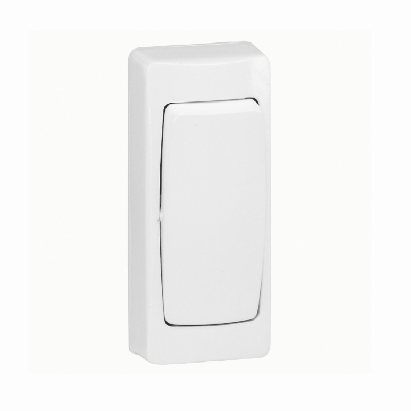 Conmutador estrecho blanco monobloc Legrand Oteo 086084