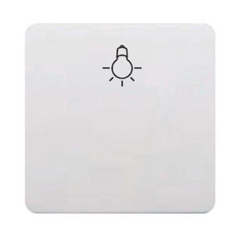 Tecla pulsador luz estrecha BJC Sol Blanco Ref. 16717 (Compatible con las series BJC Sol, Rehabitat Estrella y Lineal)