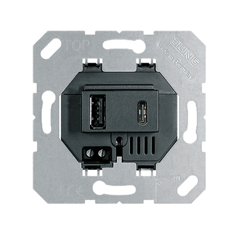 Cargador Doble USB Jung LS-990. Ref: USB15CAWW