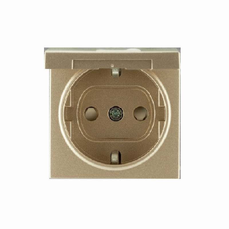 Tecla para enchufe con tapa en bronce Viko Panasonic Karre Plus WKTR02101BR