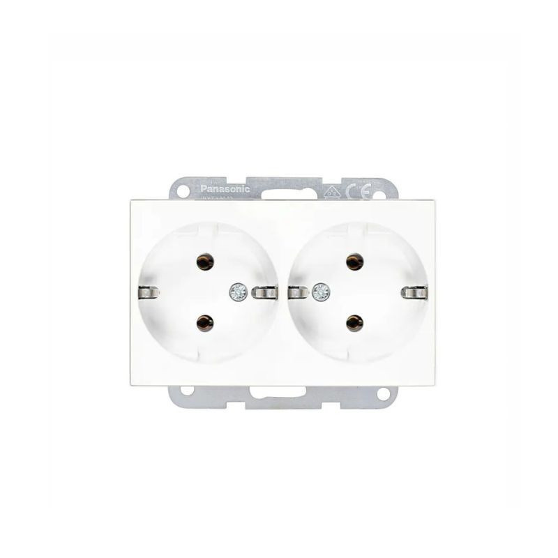 Doble base de enchufe schucko Panasonic Karre Plus 55