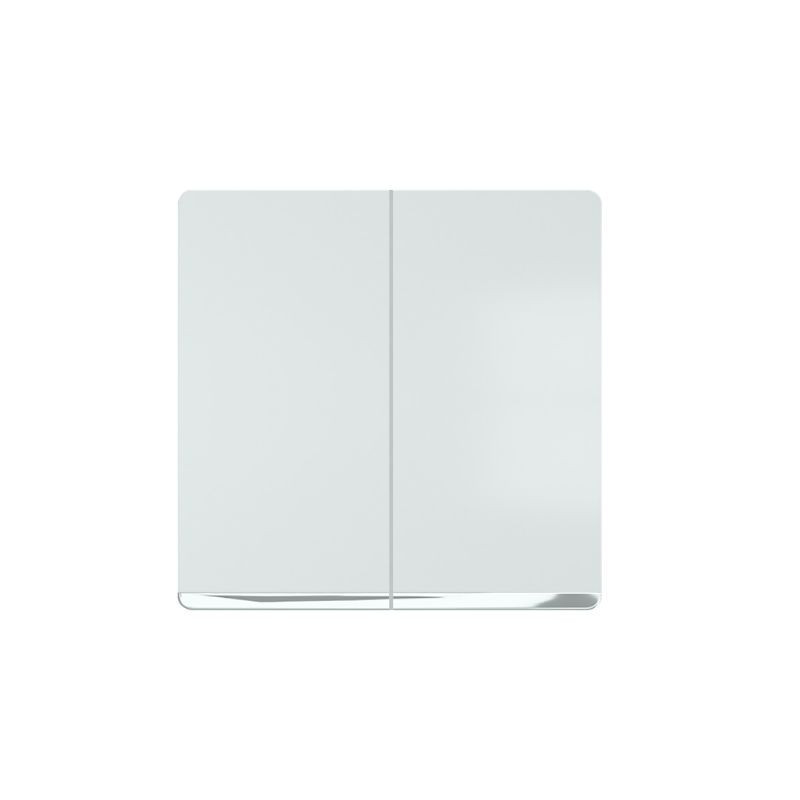 Tecla doble interruptor con embellecedor de cromo BJC Miro