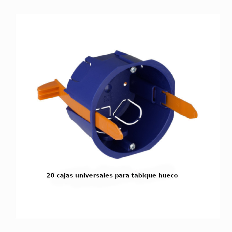 Cajas de mecanismos universales para tabique hueco Serie Bleu de Solera