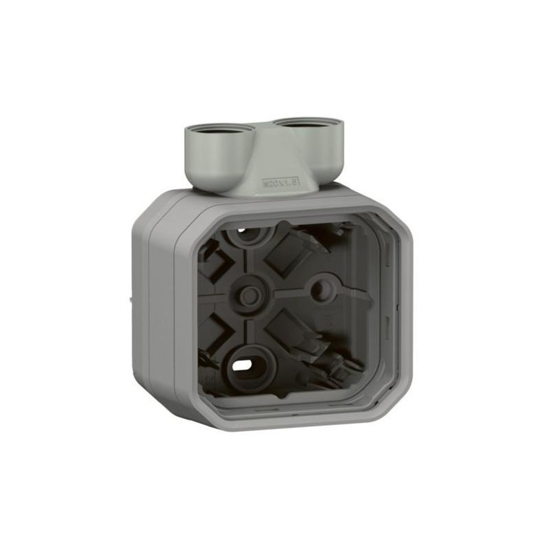 Caja para prensaestopa modular gris 1 elemento  2 entradas ISO 20 Legrand Plexo
