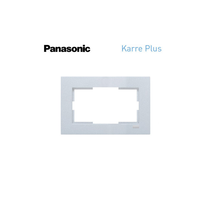 Marco en plata para toma de corriente doble Panasonic Karre Plus WKTF00092SL
