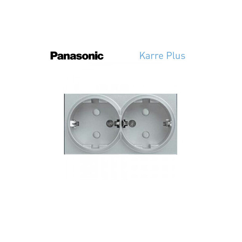 Tecla para enchufe doble en plata Panasonic Karre Plus WKTR02151SL