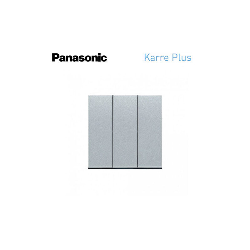 Teclas partidas para interruptor triple en plata Panasonic Karre Plus WKTR00151SL