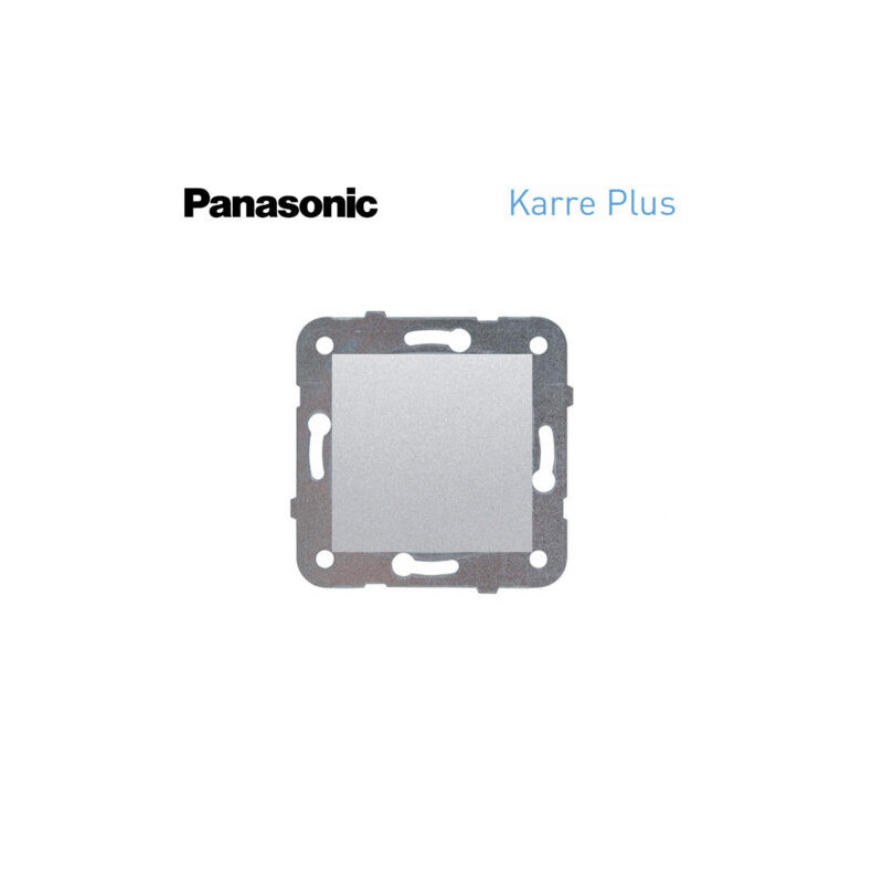 Tapa ciega Panasonic Karre Plus plata WKTT07012SL