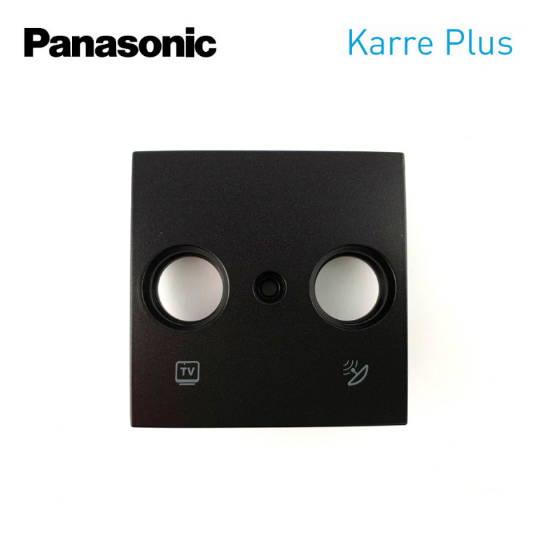 Tapa frontal para toma de televisión TV-SAT. Panasonic Karre Plus WKTR04601BL