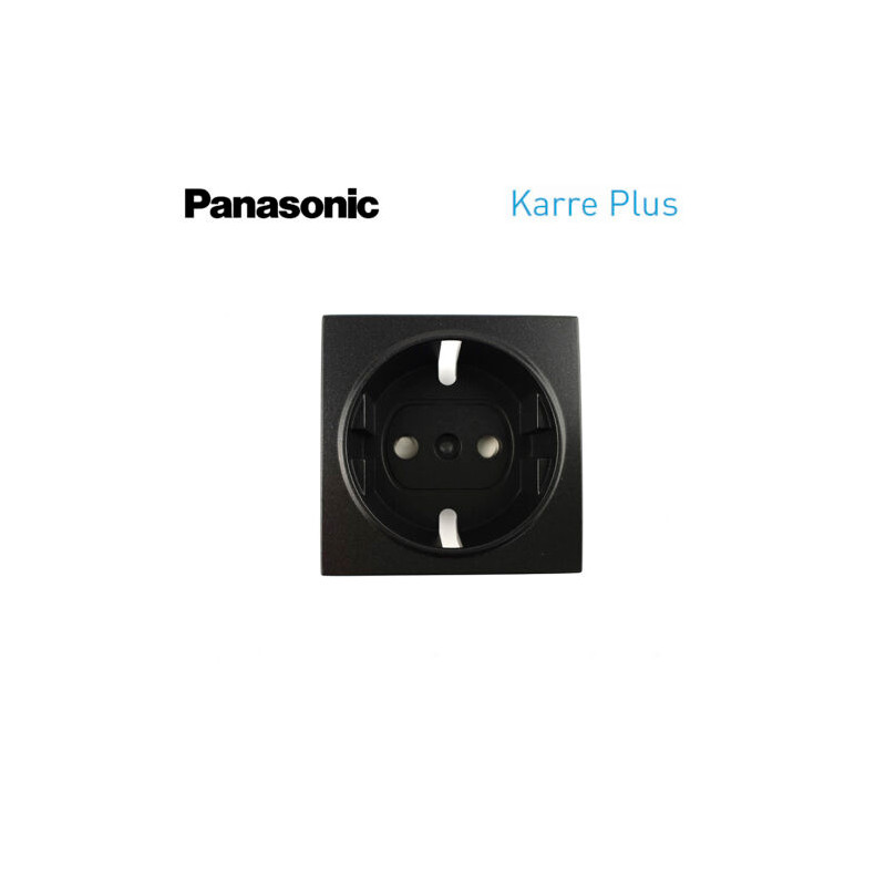 Tecla para enchufe en negro Panasonic Karre Plus WKTR02121BL