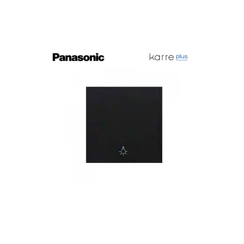 Tecla negra para pulsador con símbolo luz Panasonic Karre Plus WKTR00161BL