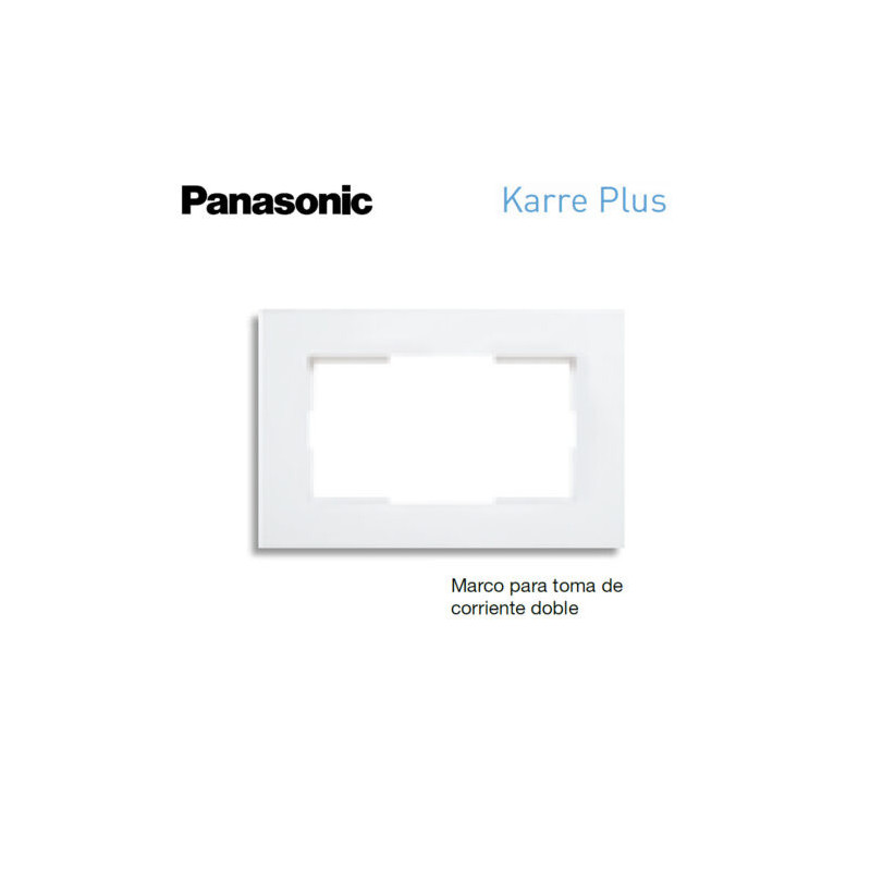 Marco para toma de corriente doble Panasonic Karre Plus WKTF00092WH