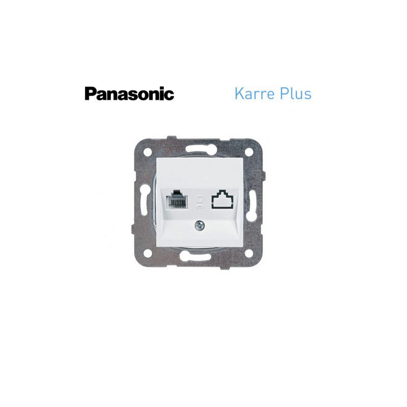 Toma de teléfono Panasonic Karre Plus WKTT04022WH