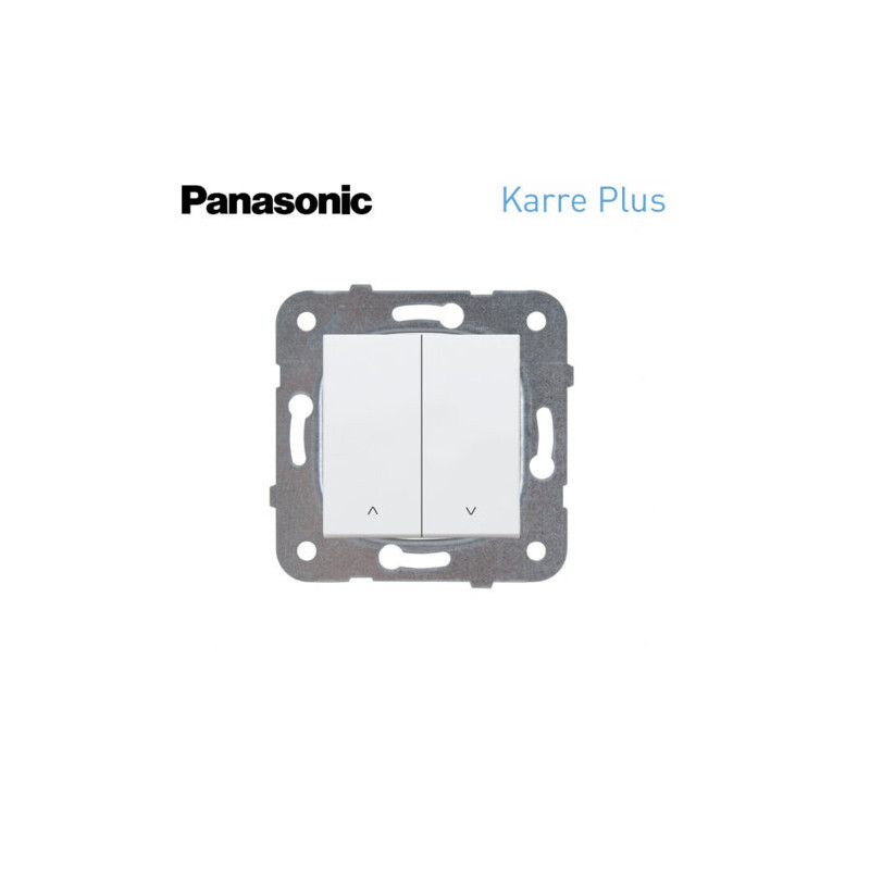 Pulsador doble de persiana Panasonic Karre Plus WKTT01222WH