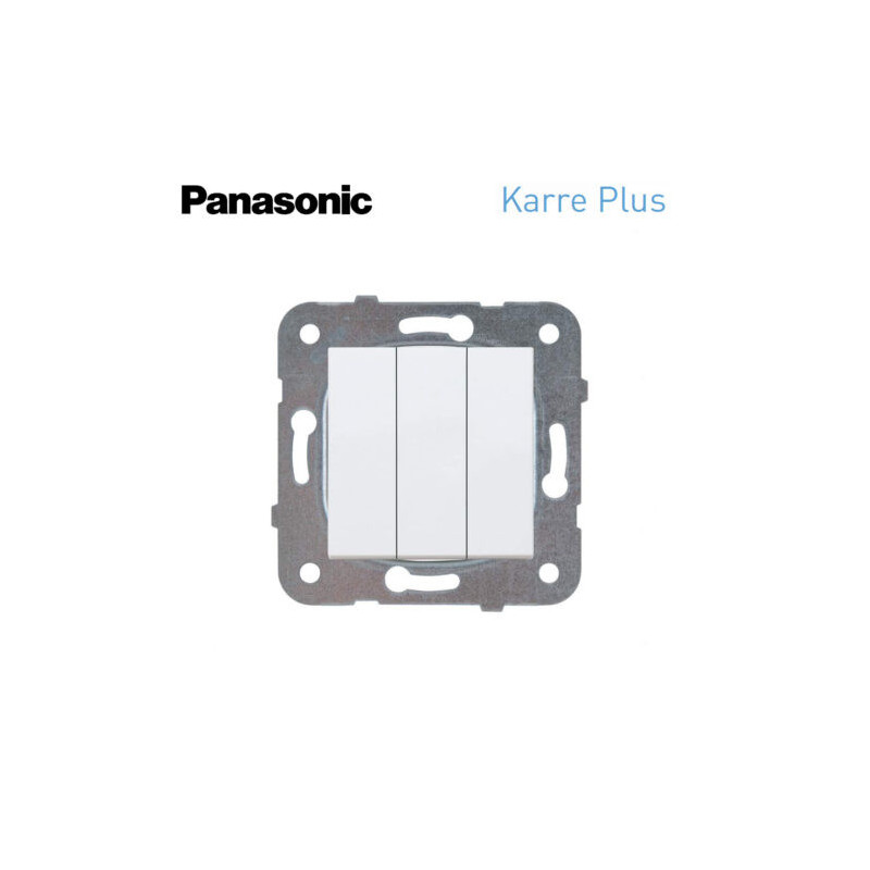 Interruptor triple Panasonic Karre Plus WKTT00152WH