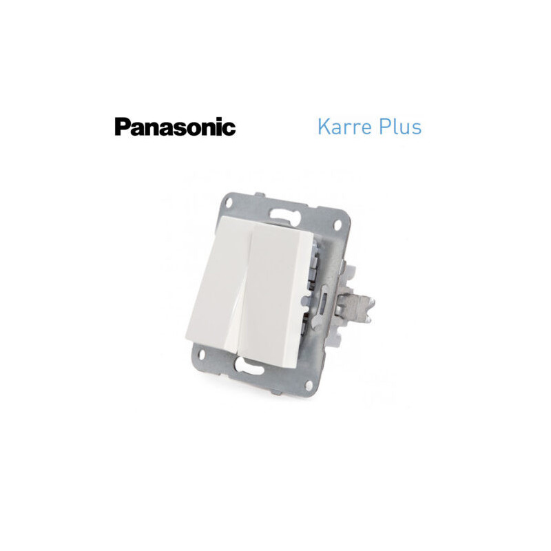 Interruptor doble Panasonic Karre Plus WKTT01092WH