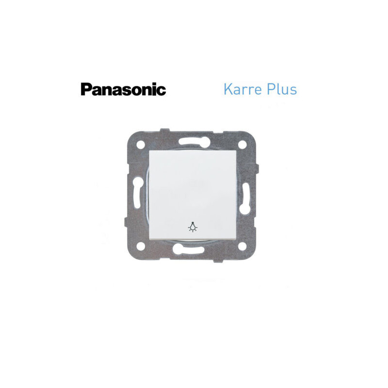 Pulsador con símbolo luz Panasonic Karre Plus WKTT01162WH