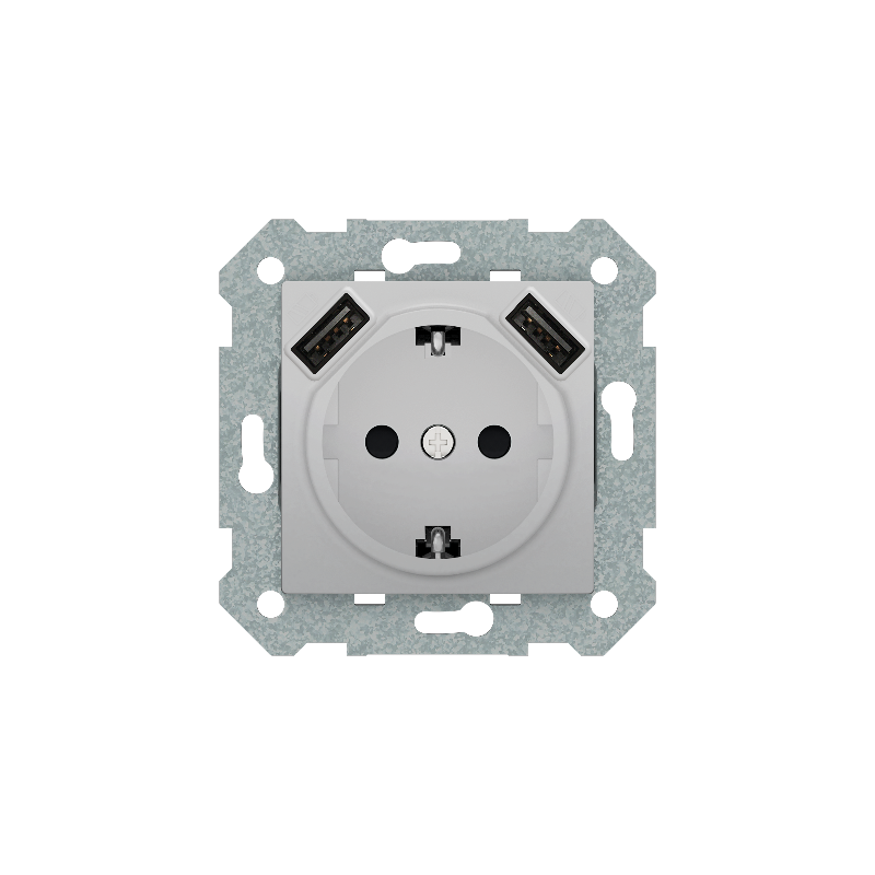 Enchufe con doble base USB BJC Viva (Compatible con Siemens Delta Viva)