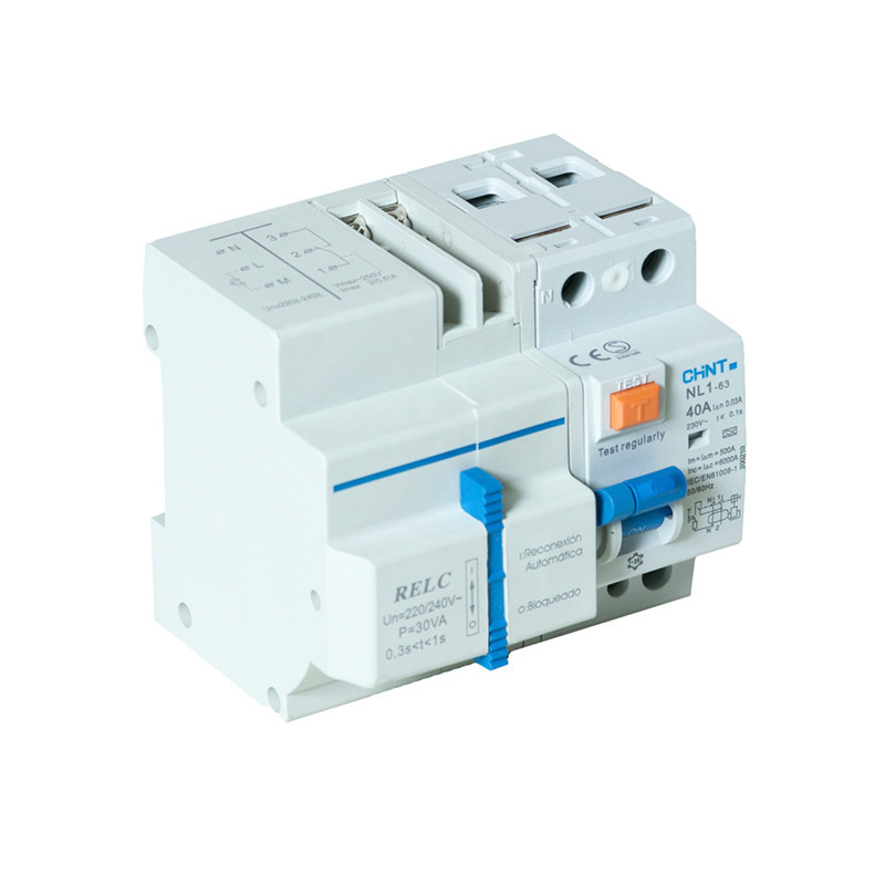 Interruptor diferencial monofásico con reconexión automática sin display 2P 30AC Chint