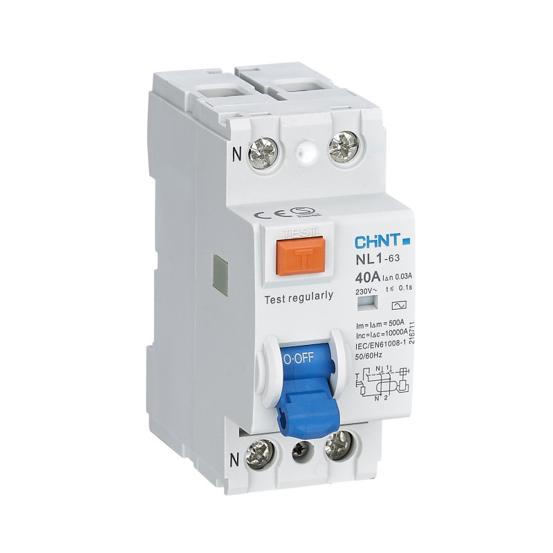Interruptor diferencial monofásico 2P 30MA 6KA Clase AC Chint