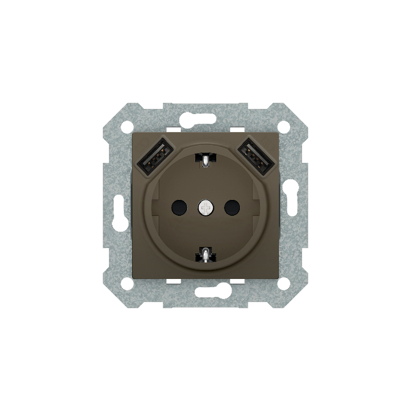 Enchufe con doble base USB BJC Viva (Compatible con Siemens Delta Viva)