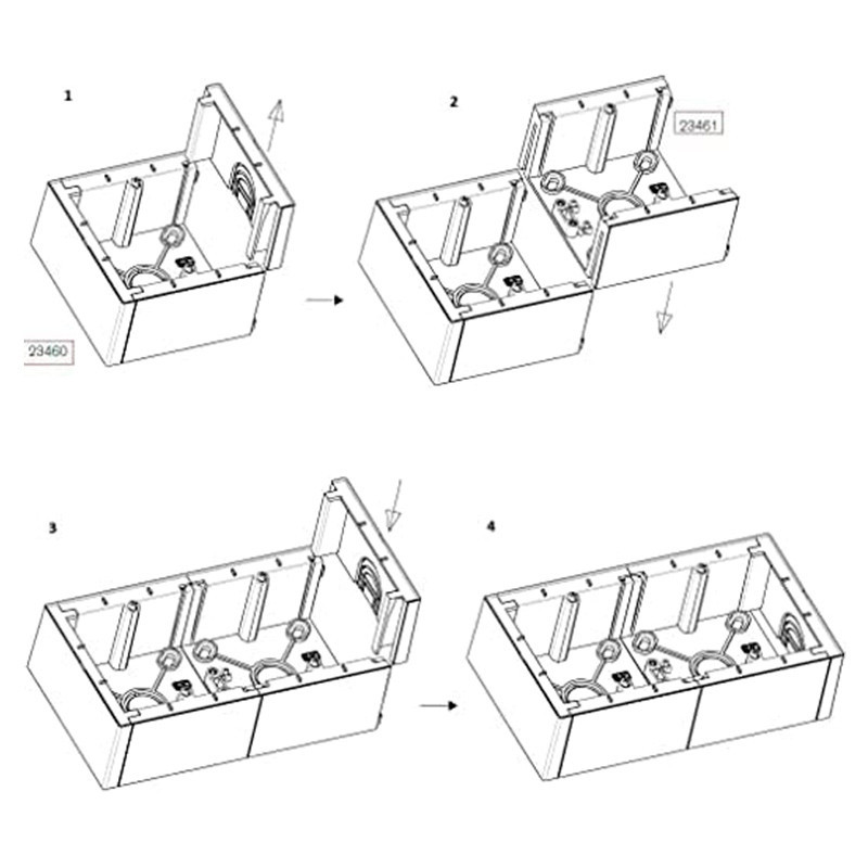 Caja superficie (Compatible con series BJC Viva y Siemens Delta Viva)