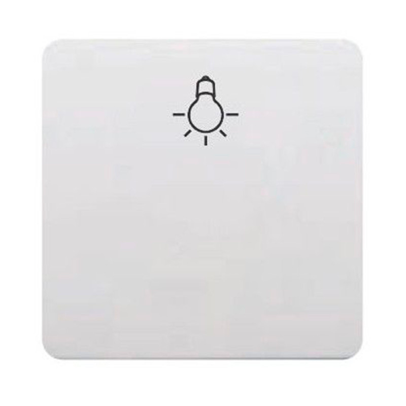 Tecla pulsador luz estrecha BJC Sol Blanco Ref. 16717 (Compatible con las series BJC Sol, Rehabitat Estrella y Lineal)