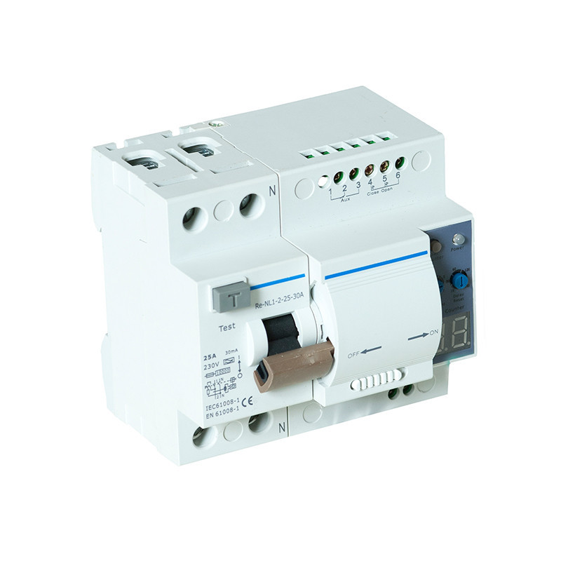 Interruptor diferencial trifásico con reconexión automática con display 4P Clase AC Chint