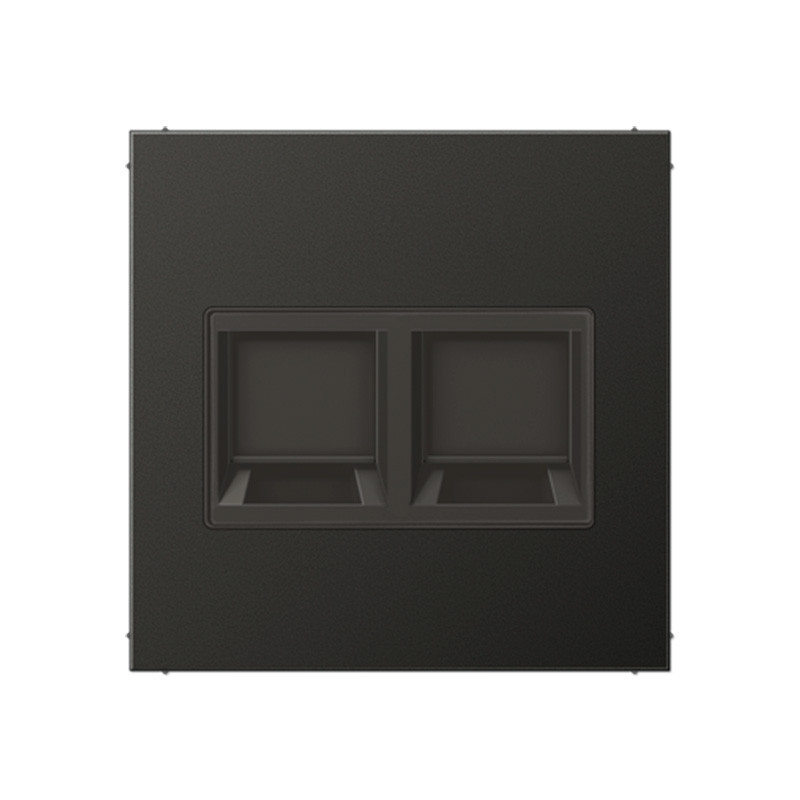 Doble toma informática  Jung LS 990. Ref: LS1969-2WEWWM