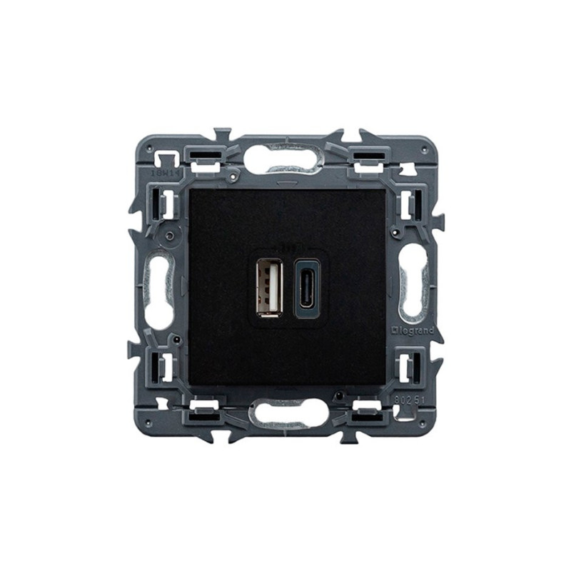 Cargador doble USB tipo A + tipo C Legrand Valena Next