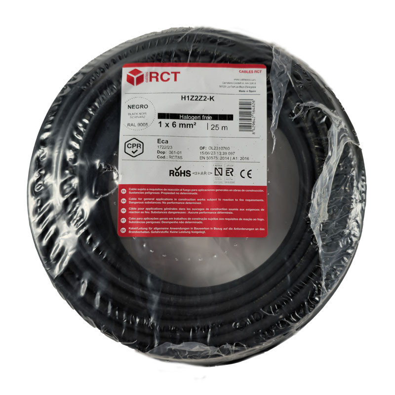 Cable solar rojo de 1 metro