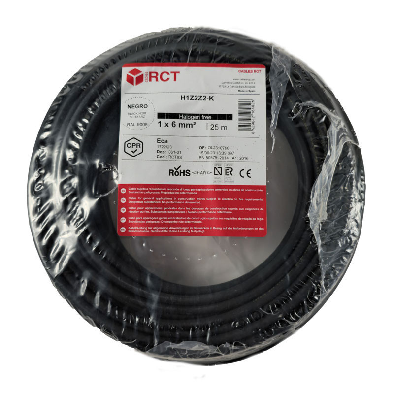 Cable solar rojo de 1 metro