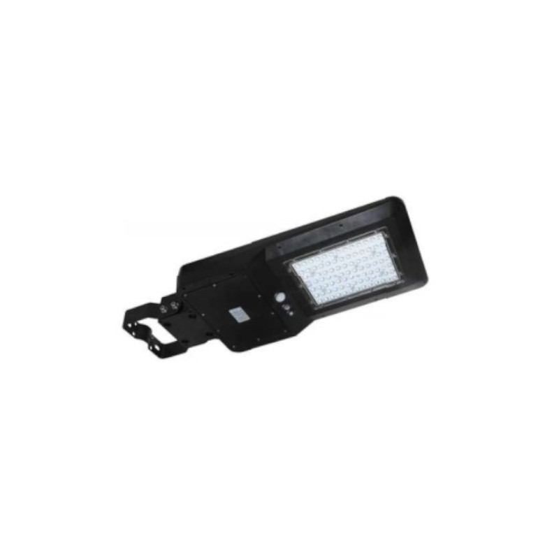 Luminaria y proyector LED solar con detector de movimiento en negro...