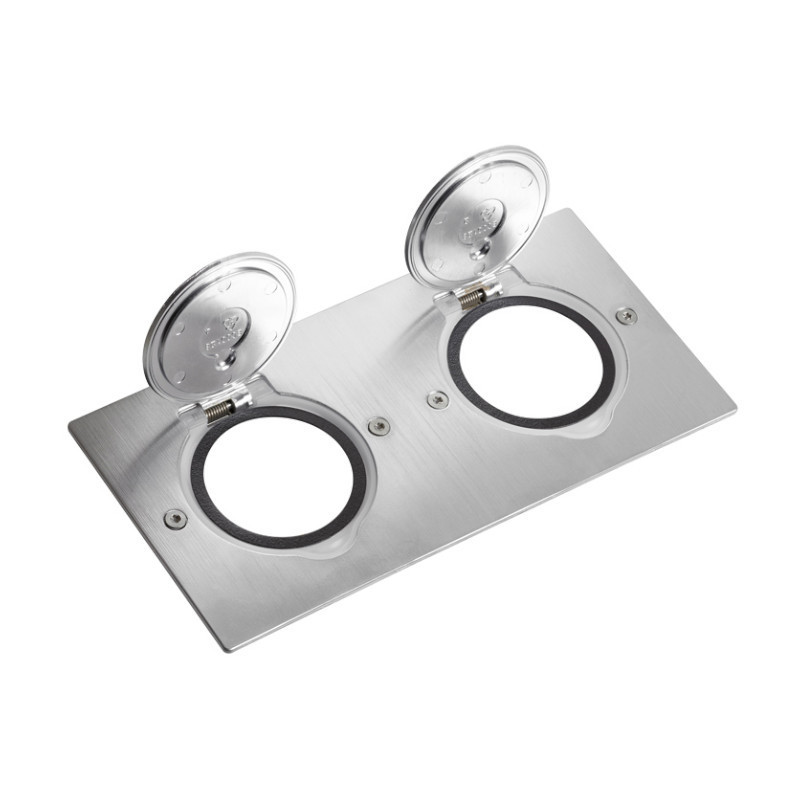 gular metálica para suelo y mobiliario IP44 2+2 módulos color Inox Legrand