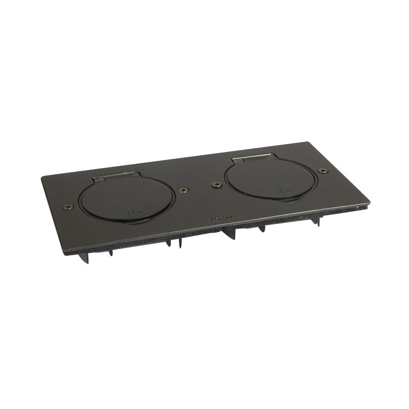 gular metálica para suelo y mobiliario IP44 2+2 módulos color Inox Legrand