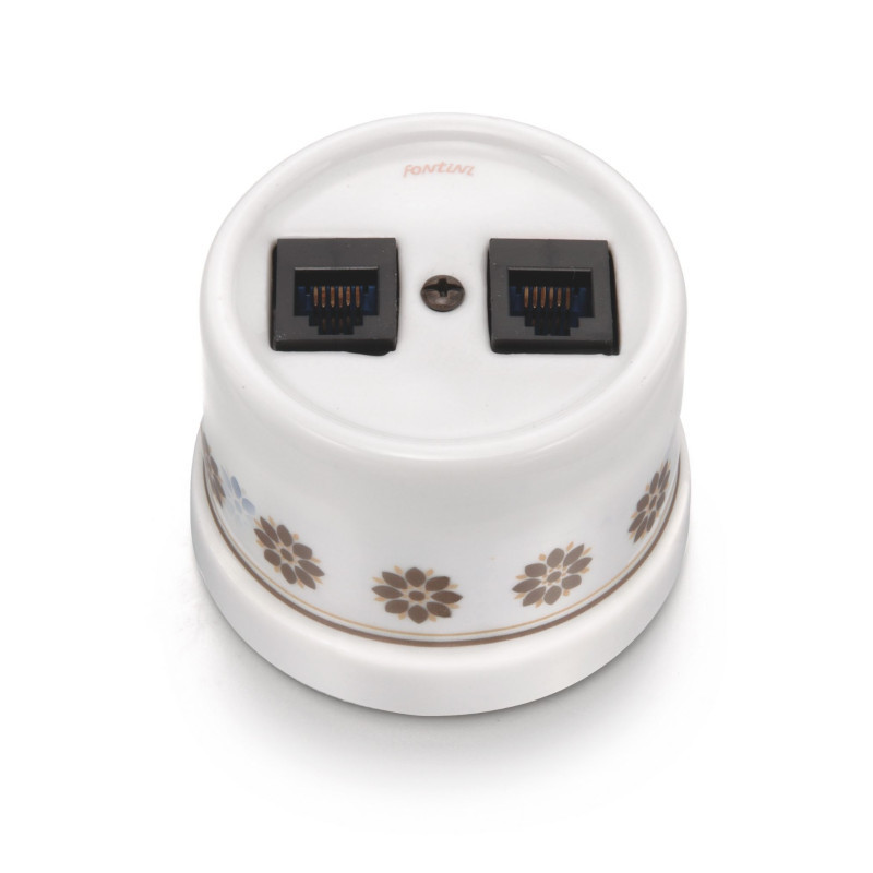 Comprar online Toma teléfono RJ11 con datos RJ45 Fontini Garby azul