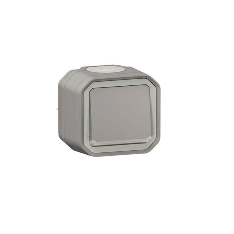 Pulsador estanco luminoso monobloc de superficie Legrand Plexo