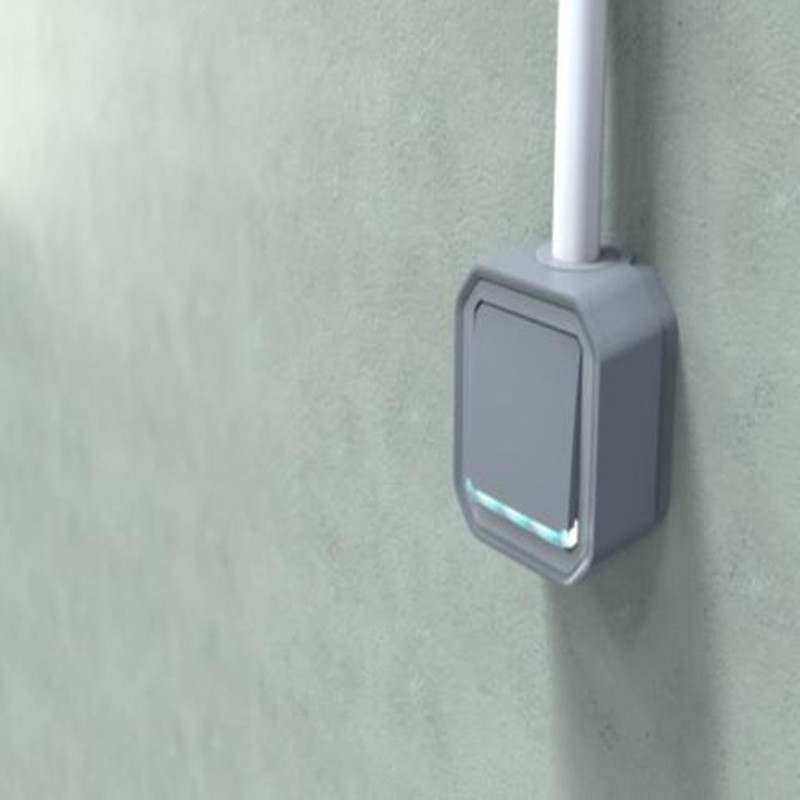 Conmutador estanco luminoso monobloc de superficie Legrand Plexo gris pared