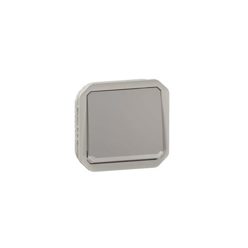 Conmutador estanco con piloto modular Legrand Plexo gris