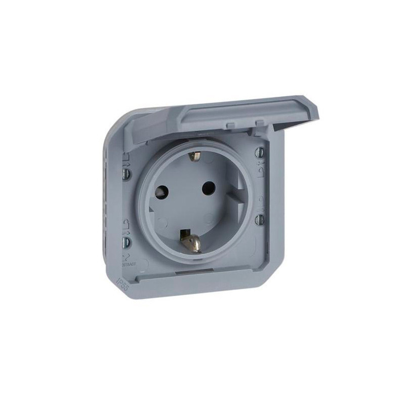Base de corriente estanca modular Legrand Plexo gris